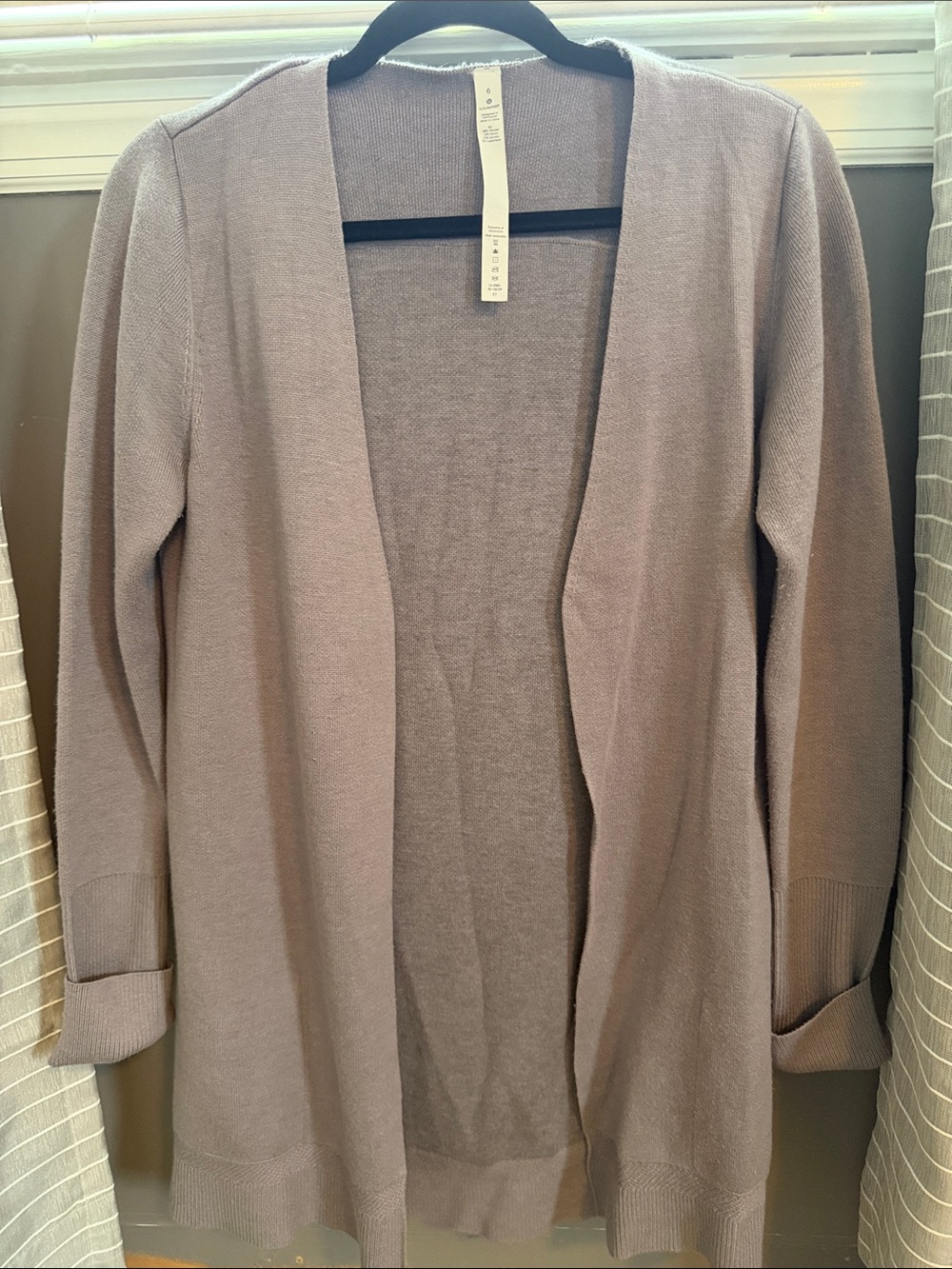 lululemon athletica Open-Front Cardigan Sweater - Mauve Taupe